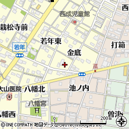 愛知県一宮市大赤見金底25周辺の地図