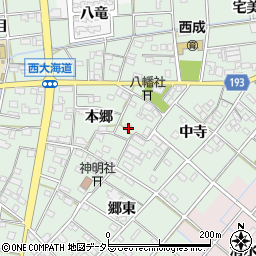 愛知県一宮市西大海道本郷30周辺の地図