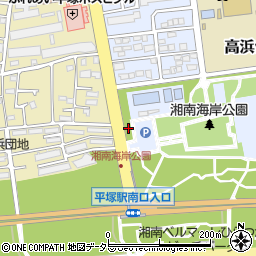 湘南海岸公園トイレ周辺の地図