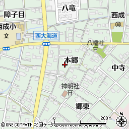 愛知県一宮市西大海道本郷56周辺の地図