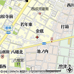 愛知県一宮市大赤見金底26周辺の地図