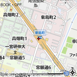 東島町周辺の地図