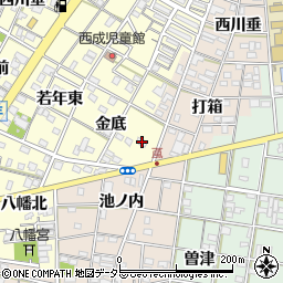 愛知県一宮市大赤見金底39周辺の地図