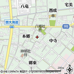 愛知県一宮市西大海道本郷25周辺の地図