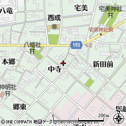 愛知県一宮市西大海道中寺42周辺の地図