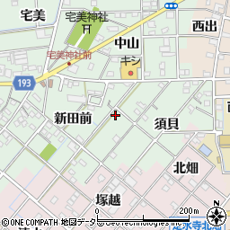 愛知県一宮市西大海道須貝13周辺の地図