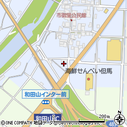 兵庫県朝来市和田山町市御堂25周辺の地図