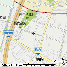 愛知県小牧市横内54周辺の地図