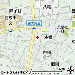 愛知県一宮市西大海道本郷118周辺の地図