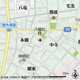 愛知県一宮市西大海道本郷20周辺の地図