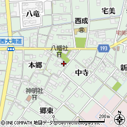 愛知県一宮市西大海道本郷19周辺の地図