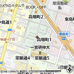 〒491-0073 愛知県一宮市高畑町の地図