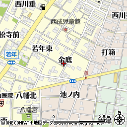 愛知県一宮市大赤見金底13周辺の地図