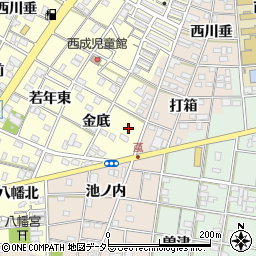 愛知県一宮市大赤見金底37周辺の地図