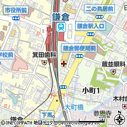 ファミリーマート鎌倉駅東口店周辺の地図