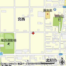 愛知県一宮市開明柳苗代周辺の地図