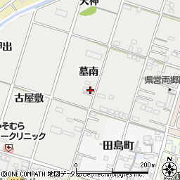 愛知県一宮市丹羽墓南周辺の地図