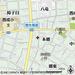 愛知県一宮市西大海道本郷119周辺の地図