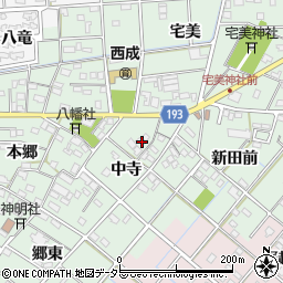 愛知県一宮市西大海道中寺13周辺の地図