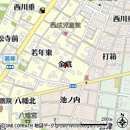 愛知県一宮市大赤見金底周辺の地図
