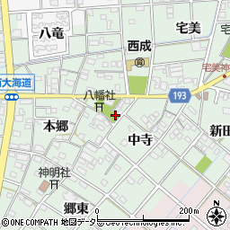 愛知県一宮市西大海道本郷17周辺の地図