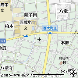 愛知県一宮市西大海道本郷128周辺の地図
