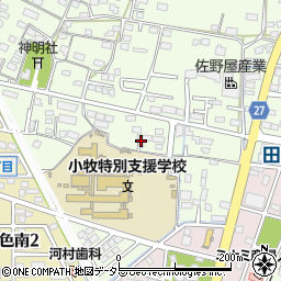 愛知県小牧市久保一色1201周辺の地図