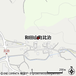 兵庫県朝来市和田山町比治周辺の地図