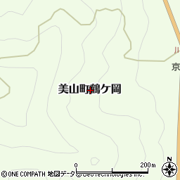 京都府南丹市美山町鶴ケ岡周辺の地図