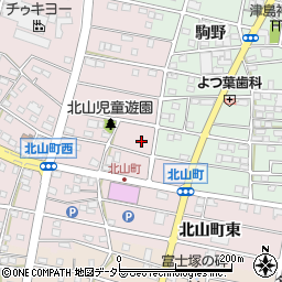 愛知県江南市北山町東70周辺の地図