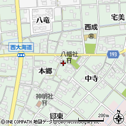 愛知県一宮市西大海道本郷24周辺の地図