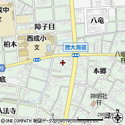 愛知県一宮市西大海道本郷130周辺の地図