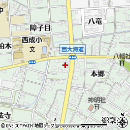 愛知県一宮市西大海道本郷132周辺の地図