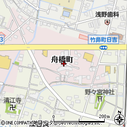 岐阜県羽島市舟橋町周辺の地図