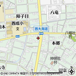 愛知県一宮市西大海道本郷133周辺の地図