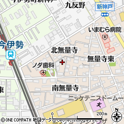 愛知県一宮市今伊勢町本神戸北無量寺周辺の地図