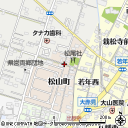 愛知県一宮市松山町周辺の地図