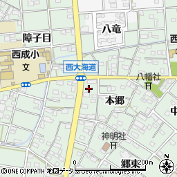 愛知県一宮市西大海道本郷135周辺の地図