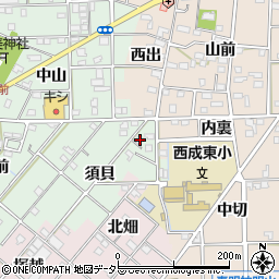 愛知県一宮市西大海道須貝75周辺の地図