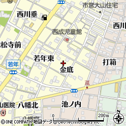 愛知県一宮市大赤見金底8周辺の地図