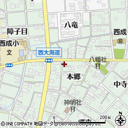 愛知県一宮市西大海道本郷52周辺の地図