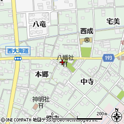 愛知県一宮市西大海道本郷11周辺の地図