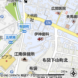 愛知県江南市布袋町（南）周辺の地図