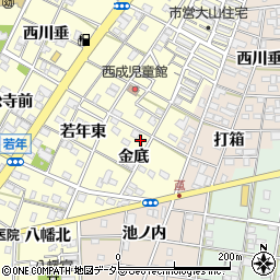 愛知県一宮市大赤見金底7周辺の地図