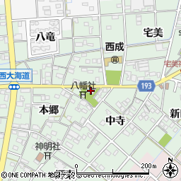 愛知県一宮市西大海道本郷14周辺の地図