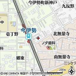 愛知県一宮市今伊勢町新神戸九反野6-3周辺の地図