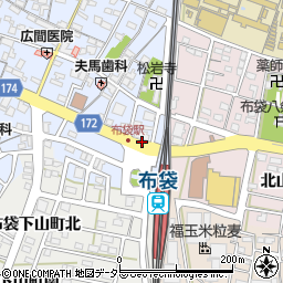 愛知県江南市布袋町西布周辺の地図