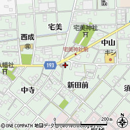 一宮西成郵便局周辺の地図