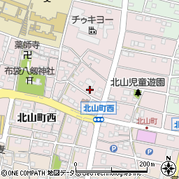 愛知県江南市北山町西223周辺の地図