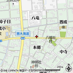 愛知県一宮市西大海道本郷48周辺の地図
